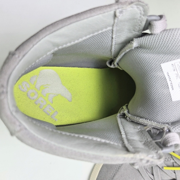 SOREL Out N About Dove Gray Waterproof Suede Wedge Sneaker Bootie W 7 - Picture 11 of 16